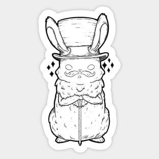 Top Hat Bunny Sticker